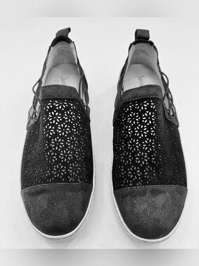 Jambu Fashion Tennis Shoes Women’s 9.5 M Erin Leather Slip On Platform NEW Black